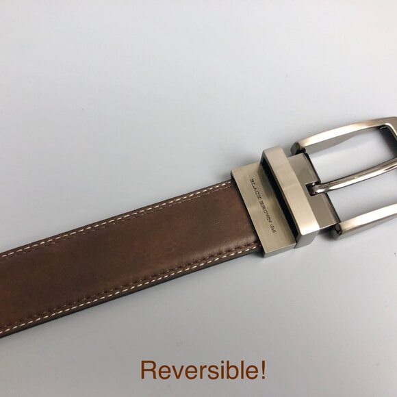 2 Pack Leather Belts Like New 1 Reversible and 1 Rustic (very nice) - Picture 5 of 13